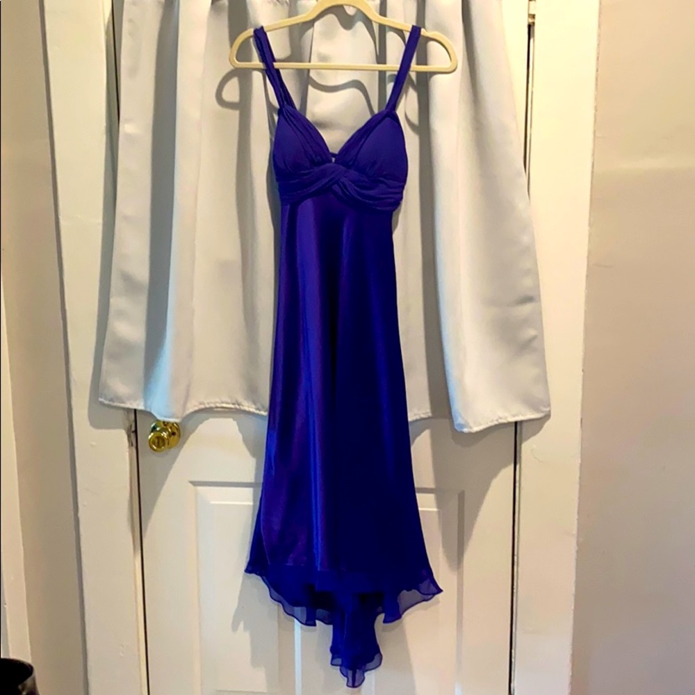 Cache deep violet satin formal dress size 4